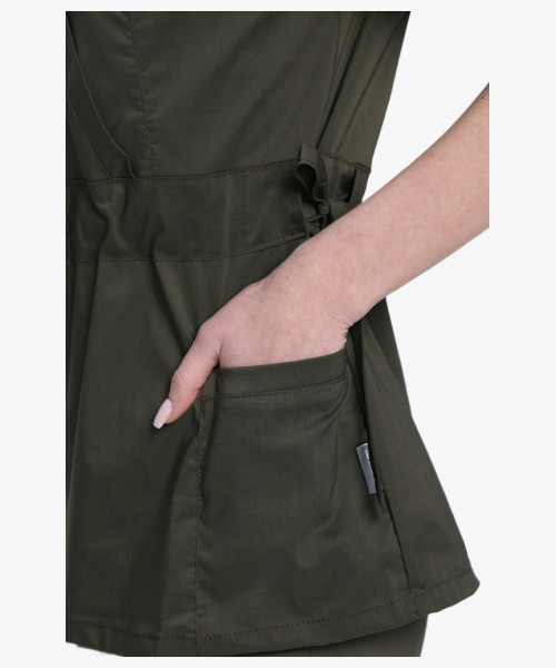 Костюм женский хирургический Модерн-004 (тк.Стрейч,120) MedLine, хаки