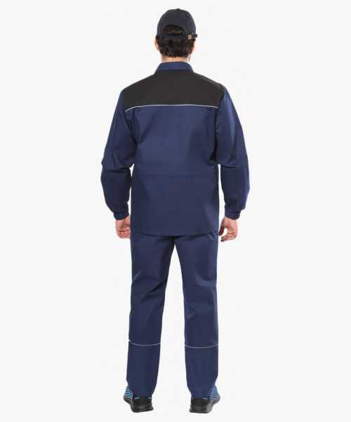 Костюм СИРИУС-МАСТЕР куртк. длинная, брюки, синий с черным