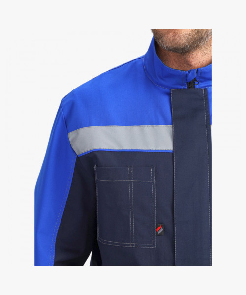 Костюм Бриготек-2 СОП (тк. Смесовая, 260) полукомбинезон, т.синий/васильковый