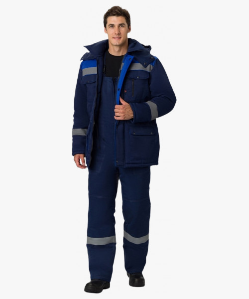 Костюм зимний Нейч-2 СОП У. (тк.Смесовая,210) п/к, т.синий/васильковый