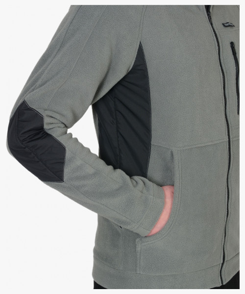 Куртка флисовая СИРИУС-АКТИВ серая отделка черная