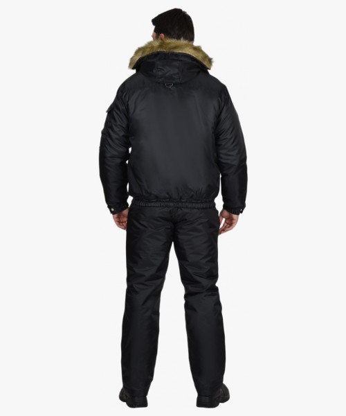 Костюм мужской СИРИУС-АЛЯСКА куртка, брюки, чёрный