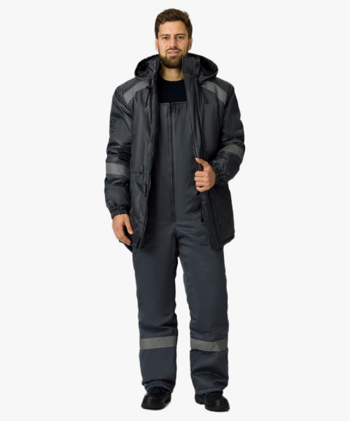 Куртка зимняя Прогресс (тк.Оксфорд), т.серый