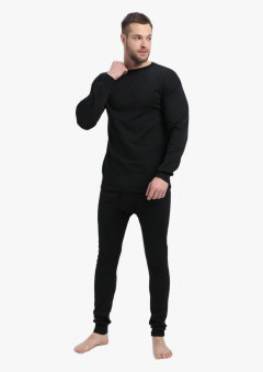 Белье трикотажное с начесом (тк.Трикотаж,205), черный