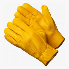 Force GOLD Перчатки цельнокожаные желтого цвета