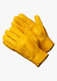 Force GOLD Перчатки цельнокожаные желтого цвета