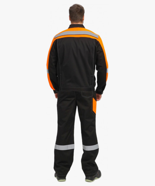 Костюм Виват-2 Премиум CH МВО (тк.Смесовая,240) п/к, черный/оранжевый