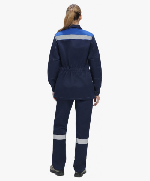 Костюм женский Веснис-1 СОП К. (тк.Смесовая,210) брюки, т.синий/васильковый