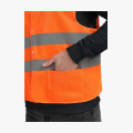 Жилет сигнальный ProfLineBase с пуговицами и карманами (тк.Полиэфир,100), оранжевый