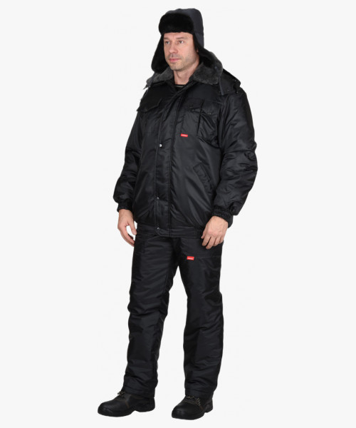 Шапка-ушанка СИРИУС-ЛЮКС т.серая (тк. смесовая)