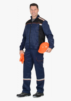 Костюм СИРИУС-ПРАКТИК-1-РОСС куртка, п/к т.синий с черным