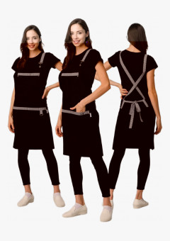 Фартук с грудкой универсальный Прага (тк.Форвард,210), черный (023)