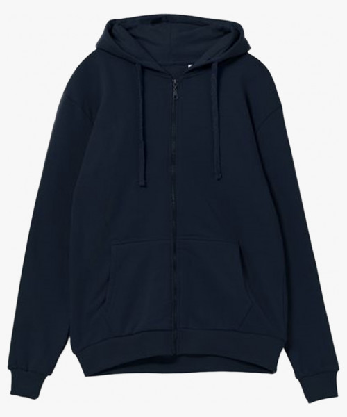 Толстовка на молнии с капюшоном Siverga Heavy 2.0, темно-синий