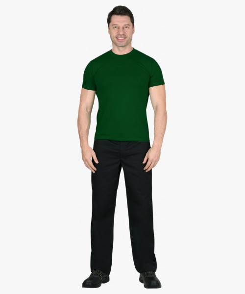 Футболка тёмно-зелёная  160г/м2