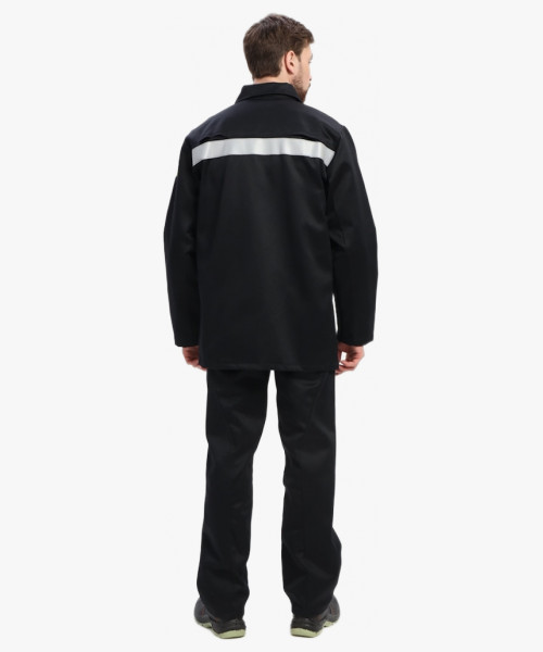 Костюм сварщика с усилением Арсенал-СОП 3 кл.защиты (тк.Хлопок-ОП,490) брюки, черный