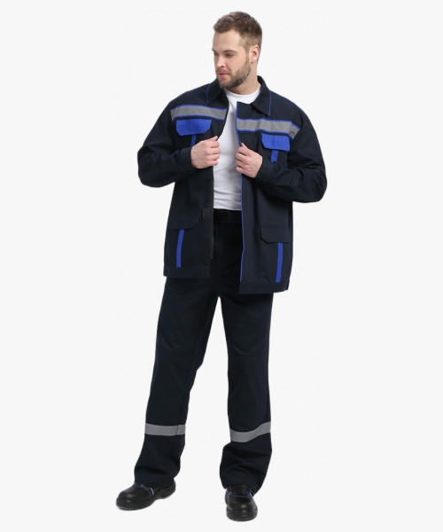 Костюм Итрорис-1 СОП (тк.Саржа,250) брюки, т.синий/васильковый