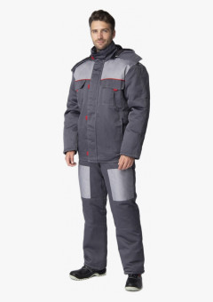 Костюм зимний Флофт-2 (тк.Смесовая,210) п/к, т.серый/св.серый