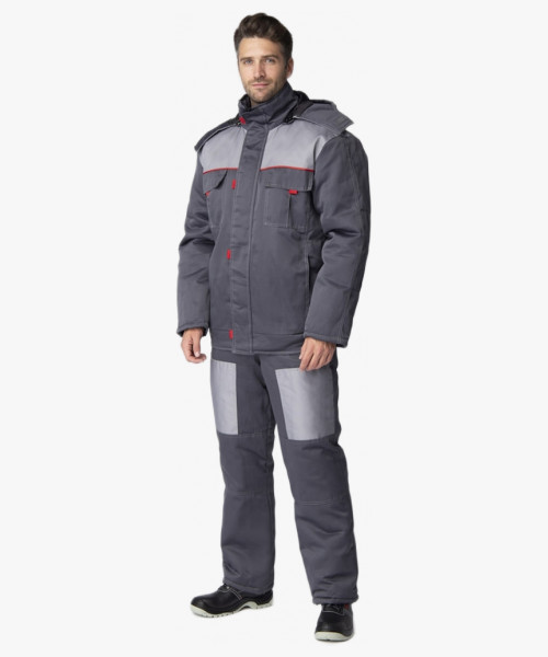 Костюм зимний Флофт-2 (тк.Смесовая,210) п/к, т.серый/св.серый