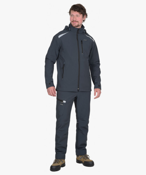 Куртка СИРИУС-СПЕЙС софтшелл сине-серая