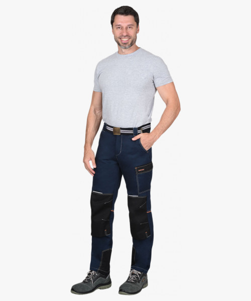 Костюм СИРИУС-ШАТЛ-РОСС куртка, брюки, синий с черным, 80% х/б, пл. 260 г/кв.м