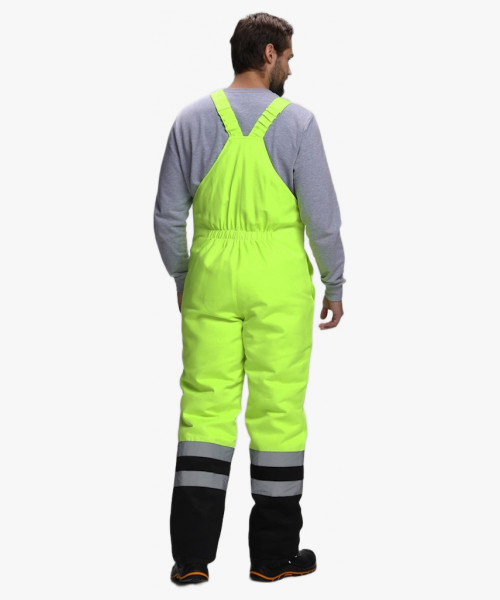 Костюм зимний для дорожника Ультра (тк.Смесовая,210) п/к, лимонный/черный