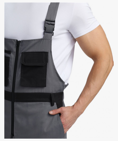 Полукомбинезон Милан CH (тк.Смесовая,260), т.серый/черный