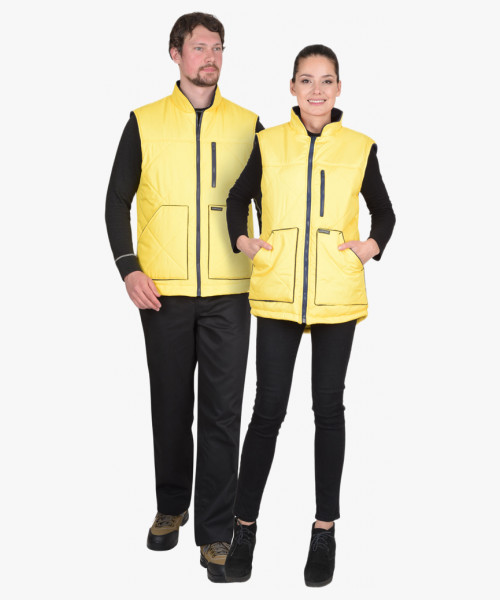 Жилет СИРИУС-ЕВРОПА удлинённый (на подкладке флис синий) желтый