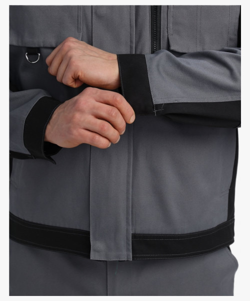 Куртка Милан NEW CH МВО (тк.Смесовая,270), т.серый/черный