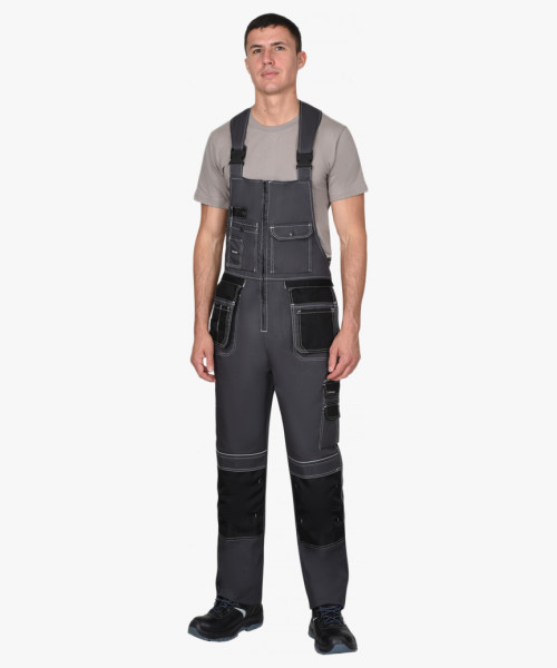 Полукомбинезон СИРИУС-ПРЕСТИЖ-Л темно-серый с черным