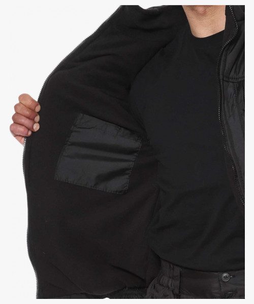 Куртка СИРИУС-ПРАГА-ЛЮКС короткая с капюшоном, черная