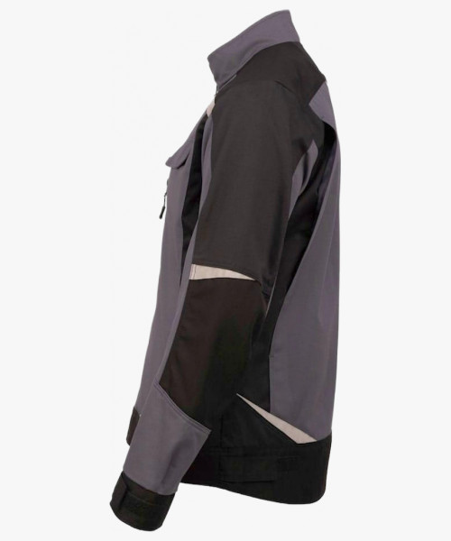 Куртка летняя мужская Brodeks KS202-C, 100% ХБ, цвет графит серый, чёрный