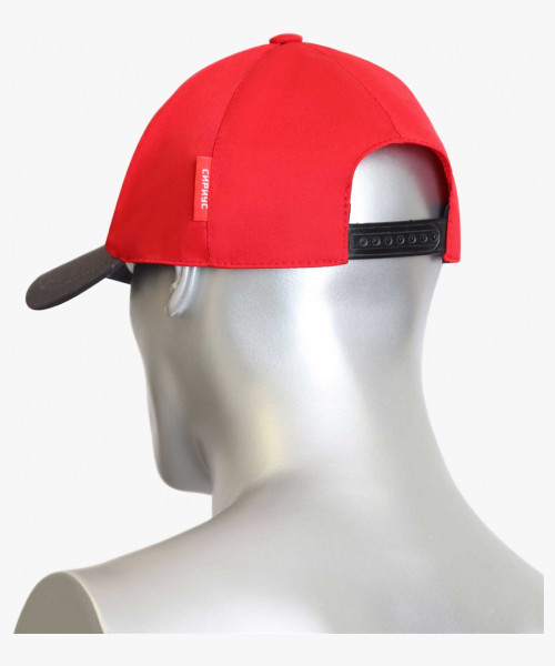 Кепка-бейсболка красная с т.серым