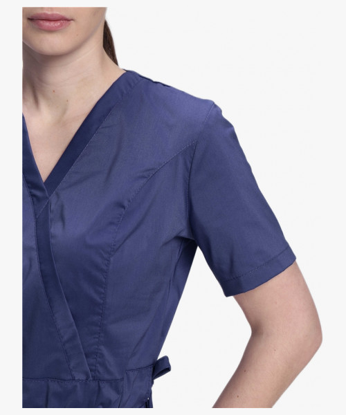 Костюм женский хирургический Модерн-004 (тк.Стрейч,120) MedLine, т.синий