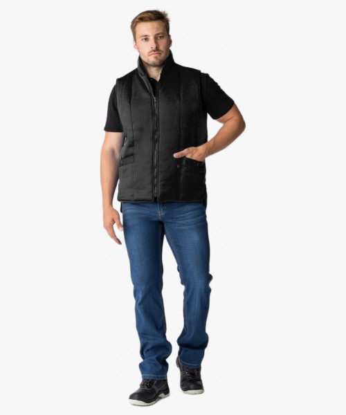 Жилет утепленный Универсальный (тк.Смесовая,210), черный