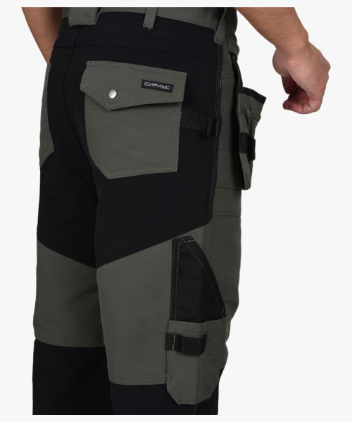 Костюм СИРИУС-ТРИТОН куртка, брюки хаки с черным тк.Кошачий глаз