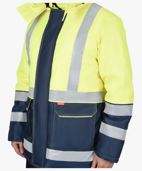 Куртка СИРИУС-ТЕРМИНАЛ синяя с лимонным и СОП