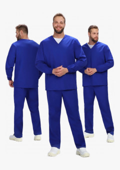 Мужской костюм ХАССП-База (ткань ТиСи, 120), васильковый
