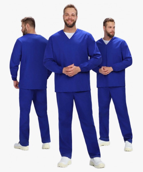 Мужской костюм ХАССП-База (ткань ТиСи, 120), васильковый