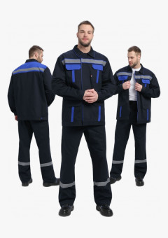 Костюм Итрорис-1 СОП (тк.Саржа,250) брюки, т.синий/васильковый