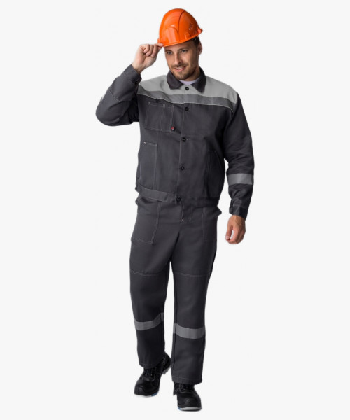 Костюм Лигор-2 СОП У. (тк.Смесовая,210) п/к, т.серый/св.серый