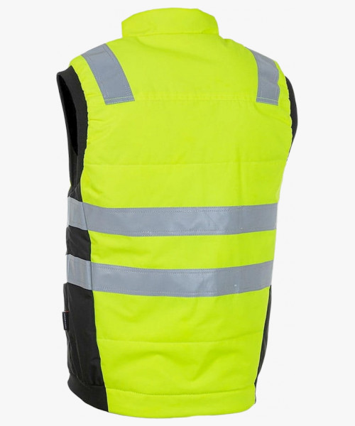 Жилет сигнальный утеплённый Brodeks KW111, цвет жёлтый, чёрный