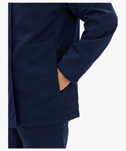 Костюм сварщика Велд-СОП 2 кл.защиты (тк.Хлопок-ОП,350) брюки, т.синий/васильковый