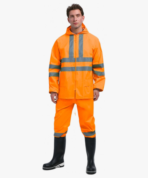 Костюм влагозащитный сигнальный ProfLineSpecialist СОП (ПВХ,210), оранжевый