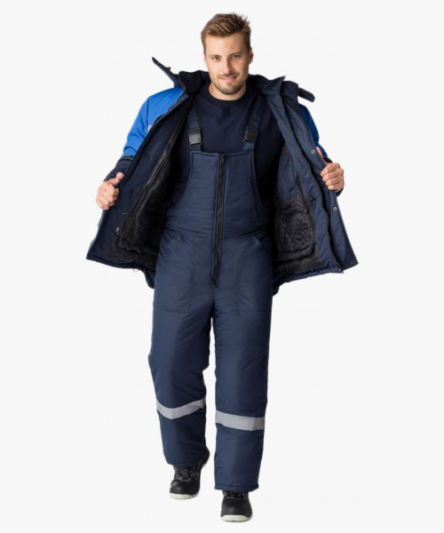 Костюм зимний Сибер СОП CH (тк.Таслан) п/к, т.синий/васильковый