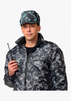 Кепи охранника утеплённое КМФ серое