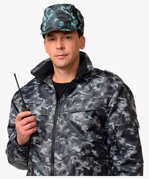 Кепи охранника утеплённое КМФ серое