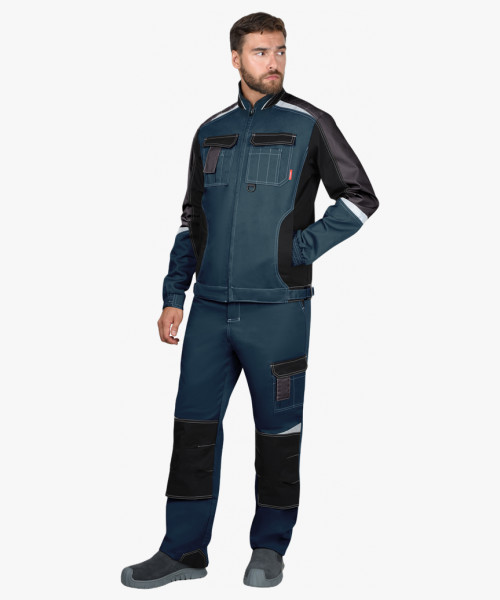 Куртка мужская летняя СИРИУС-КАСПИЙ морена с черным, тёмно-серым и СОП