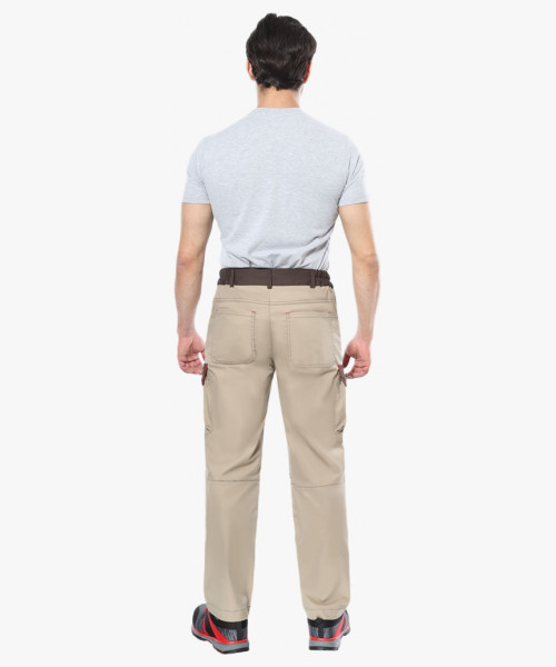 Костюм СИРИУС-ДЖЕТ БРАУН куртка, брюки песочный с т.коричневым тк. мех. стрейч с ВО