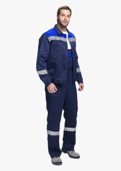 Костюм Лигор-2 СОП У. (тк.Смесовая,210) п/к, т.синий/васильковый