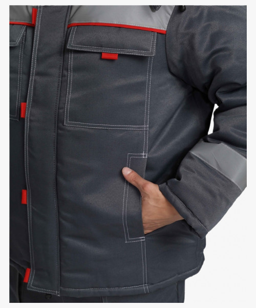 Костюм зимний Флофт-2 NEW (тк.Смесовая,210) п/к, т.серый/св.серый